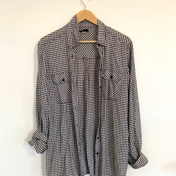 Oversized checkered button down - Picture 3 of 5